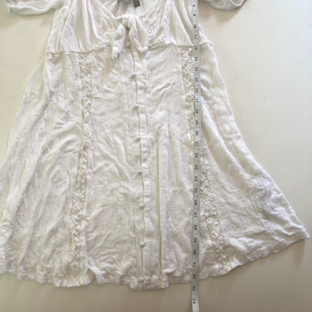 asos white of shoulder button dress - Picture 5 of 7